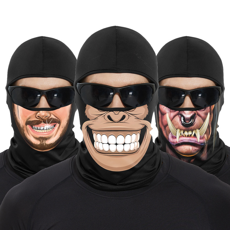 Motorcycle Gear For Woman - Funny Ape Mouth Skull Balaclava para
